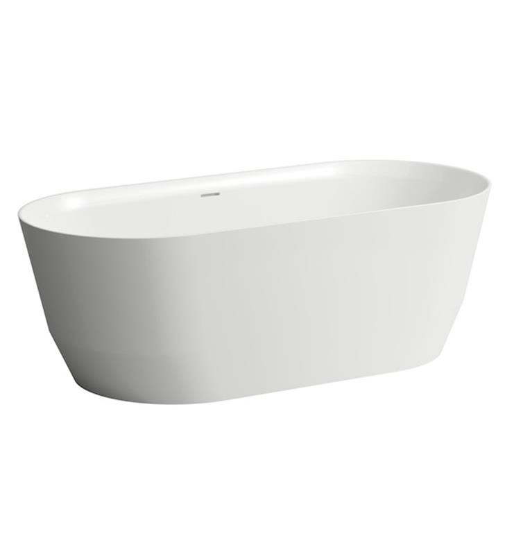 LAUFEN H239952000000U PRO 65 INCH MARBOND FREESTANDING OVAL BATHTUB WITH INTEGRATED OVERFLOW - WHITE