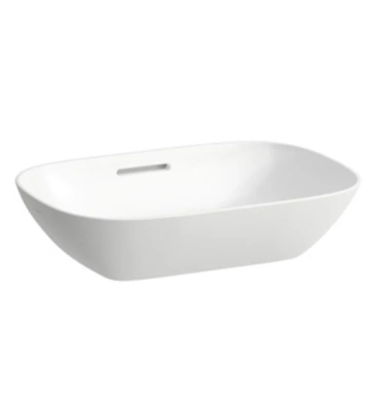 LAUFEN H812302 INO 19 5/8 INCH VESSEL OVAL BATHROOM SINK WITH/WITHOUT OVERFLOW