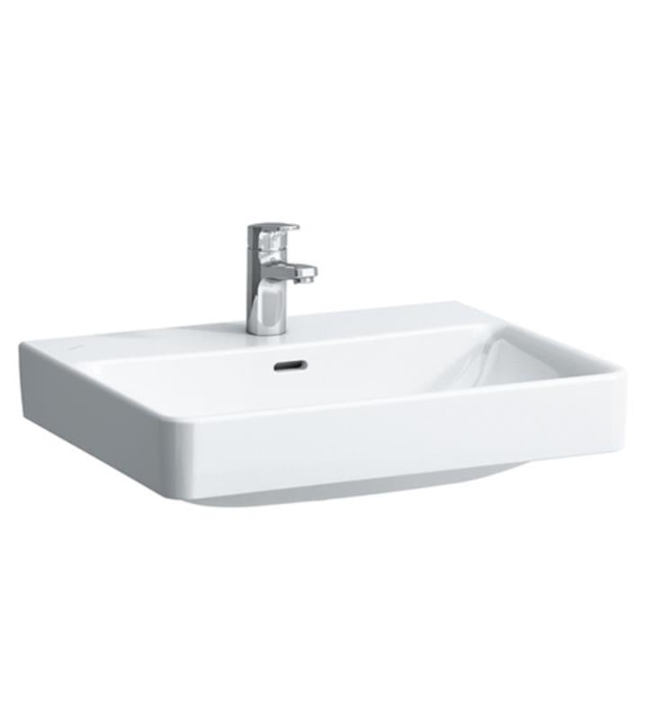 LAUFEN H8169630001 PRO S 23 5/8 INCH WALL MOUNT RECTANGULAR BATHROOM SINK WITH OVERFLOW