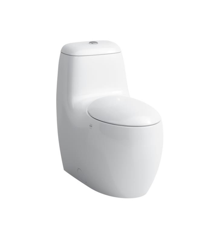 LAUFEN H8239704000001 ALESSI ONE 29 3/8 INCH DUAL FLUSH FLOOR MOUNT ROUND WATER CLOSET BOWL WITH LCC - WHITE