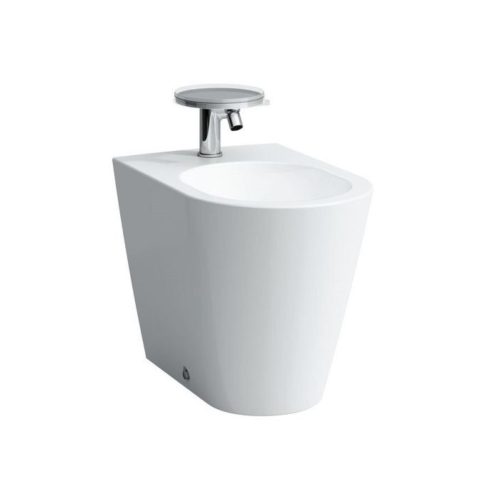 LAUFEN H8323317573081 KARTELL 17 INCH FREE STANDING BIDET WITH THREE FAUCET HOLES - MATTE WHITE