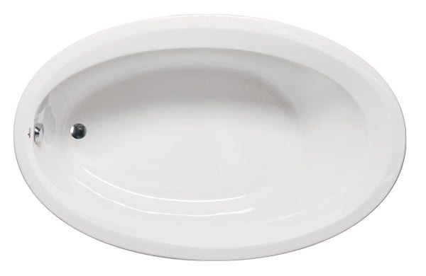 AMERICH CA6040LA2 CATALINA 60 INCH X 40 INCH OVAL END DRAIN LUXURY SERIES AND AIRBATH II COMBO BATHTUB