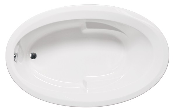AMERICH CA6042P2A5 CATALINA II 60 INCH OVAL END DRAIN PLATINUM SERIES AND AIRBATH V COMBO BATHTUB WITH INTEGRAL ARM RESTS