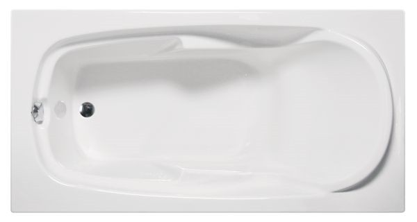 AMERICH CR6634B CRILLON 66 INCH RECTANGULAR BUILDER SERIES BATHTUB WITH INTEGRAL ARM RESTS AND A MOLDED-IN NECK REST