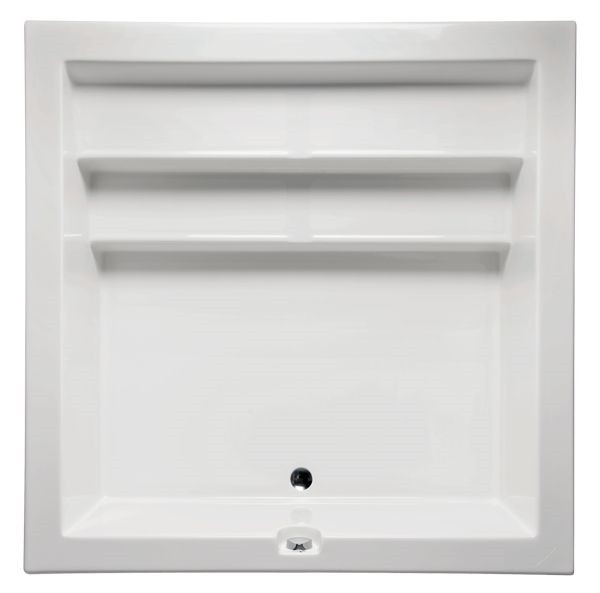 AMERICH KY6868L KYOTO 68 INCH SQUARE LUXURY SERIES BATHTUB WITH BUILD-IN MOLDED SEATS