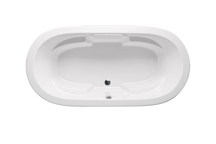 AMERICH BR7444T BRISA 74 INCH OVAL SOAKER BATHTUB WITH INTEGRAL ARM RESTS