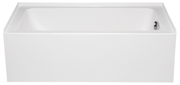 AMERICH KN6030BRA2 KENT 60 INCH X 30 INCH RECTANGULAR ALCOVE RIGHT HAND BUILDER SERIES AND AIRBATH II COMBO TUB WITH AN INTEGRAL APRON AND MOLDED TILE FLANGE