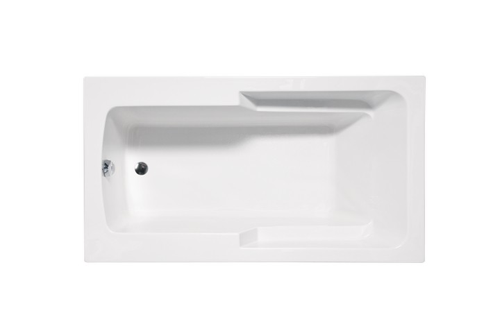AMERICH MA6032T MADISON 60 INCH X 32 INCH RECTANGULAR END DRAIN SOAKER BATHTUB WITH INTEGRAL ARM RESTS