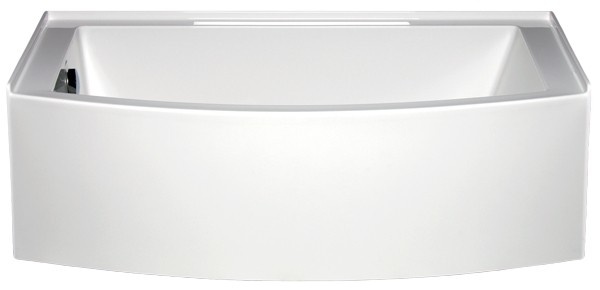 AMERICH MZ6032BLA2 MEZZALUNA 60 INCH SPECIALTY ALCOVE LEFT HAND BUILDER SERIES AND AIRBATH II COMBO BATHTUB WITH AN INTEGRAL APRON AND MOLDED TILE FLANGE