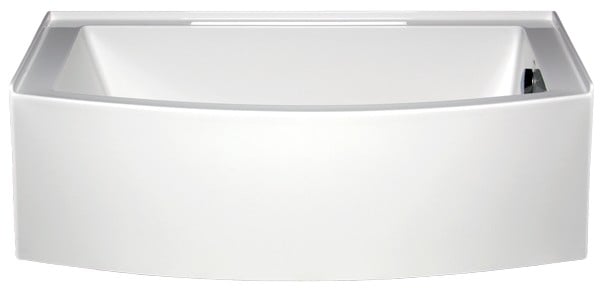 AMERICH MZ6032LRA5 MEZZALUNA 60 INCH SPECIALTY ALCOVE RIGHT HAND LUXURY SERIES AND AIRBATH V COMBO BATHTUB WITH AN INTEGRAL APRON AND MOLDED TILE FLANGE