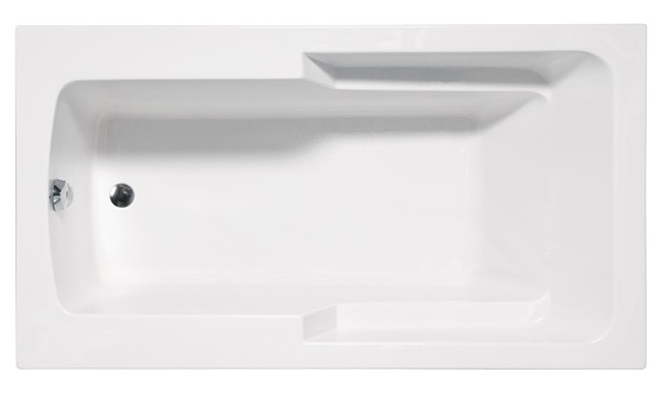 AMERICH MA6642T MADISON 66 INCH X 42 INCH RECTANGULAR END DRAIN SOAKER BATHTUB WITH INTEGRAL ARM RESTS