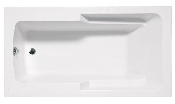 AMERICH MA6642TA2 MADISON 66 INCH X 42 INCH RECTANGULAR END DRAIN AIRBATH II BATHTUB WITH INTEGRAL ARM RESTS