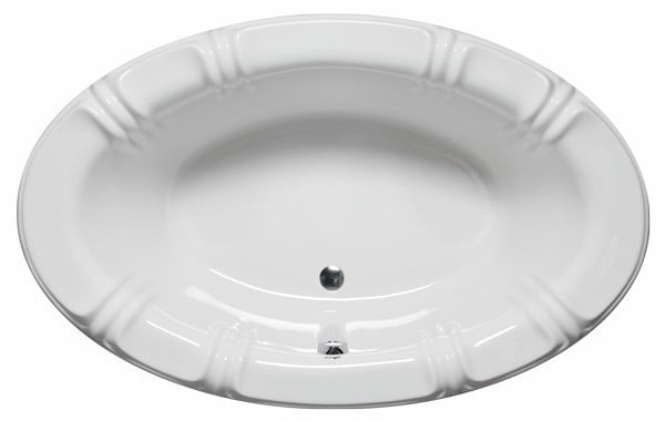 AMERICH SP6642L SANDPIPER 66 INCH OVAL LUXURY SERIES BATHTUB WITH A TIERED TUB DECK