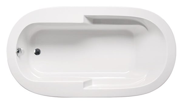 AMERICH OM6036B MADISON 60 INCH X 36 INCH OVAL END DRAIN BUILDER SERIES BATHTUB WITH INTEGRAL ARM RESTS