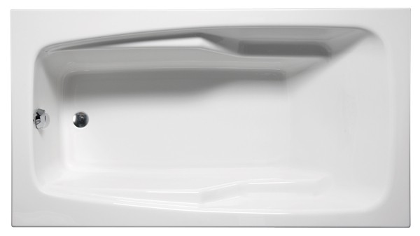 AMERICH VE6636B VENETIA 66 INCH RECTANGULAR BUILDER SERIES BATHTUB WITH REVERSIBLE DRAIN OR END DRAIN AND INTEGRAL ARM RESTS