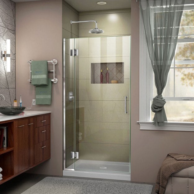 DREAMLINE D12872 UNIDOOR-X 34 W X 72 H FRAMELESS HINGED SHOWER DOOR