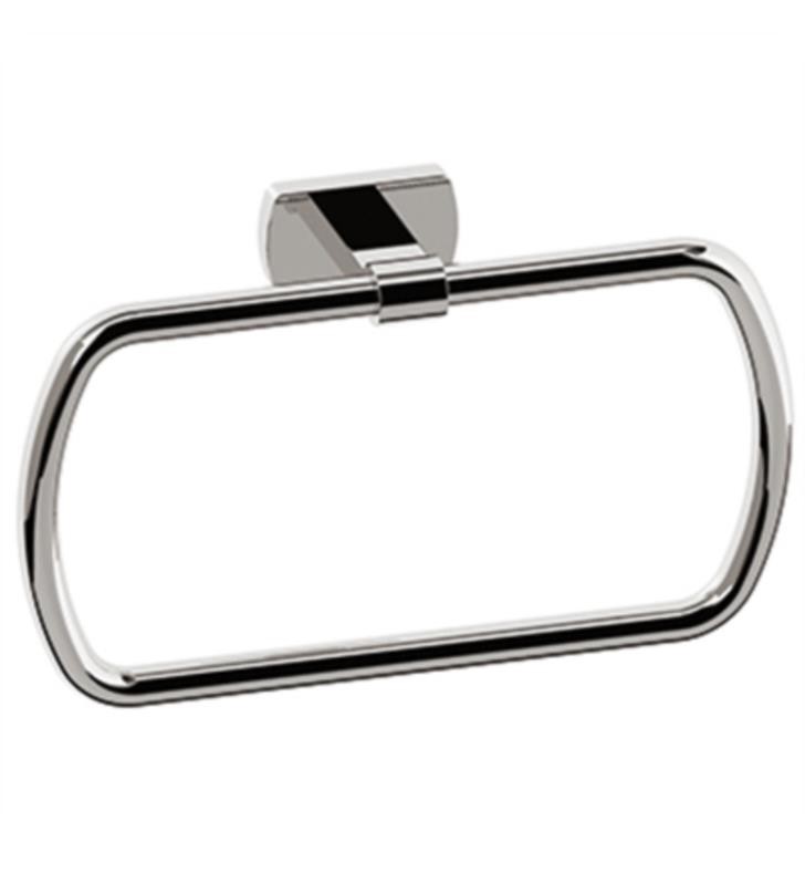 AQUABRASS ABAB04707PC SERIE 4700 9 1/8 INCH WALL MOUNT TOWEL RING - POLISHED CHROME