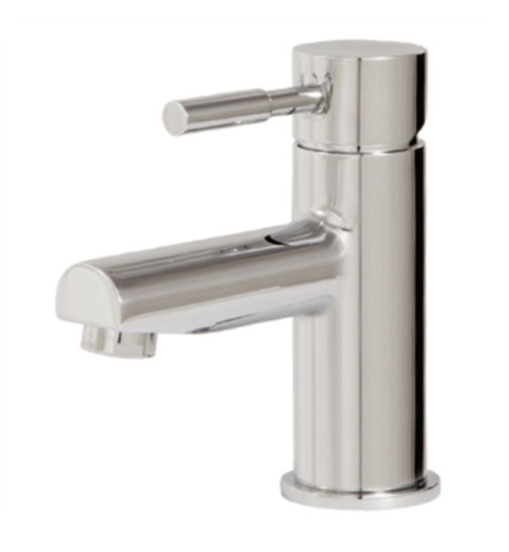 AQUABRASS ABFB27414 GEO 5 7/8 INCH SINGLE HOLE BATHROOM SINK FAUCET WITH POP-UP DRAIN