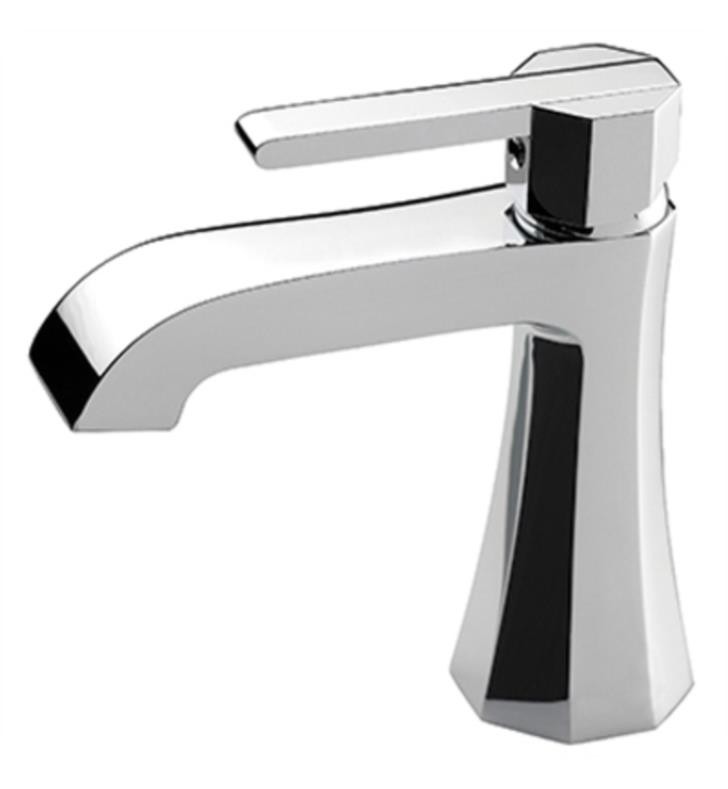 AQUABRASS ABFB53014 OTTO 6 1/8 INCH SINGLE HOLE BATHROOM SINK FAUCET WITH POP-UP DRAIN
