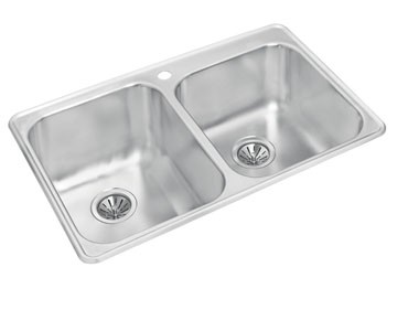NOVANNI JESR2031D8 ELITE 31 1/2 INCH STAINLESS STEEL ONE AND 3/4 BOWL KITCHEN SINK