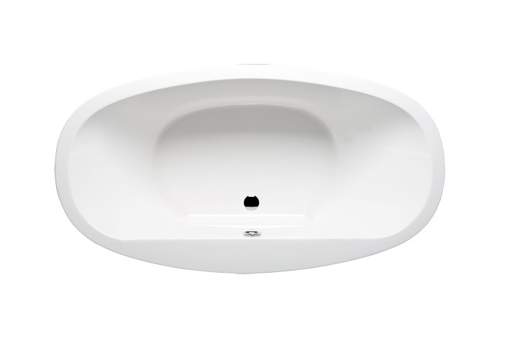 AMERICH SO6736B SNOW 67 INCH OVAL BUILDER SERIES BATHTUB WITH A WIDEN DECK FOR FAUCET MOUNT CAPABILITIES