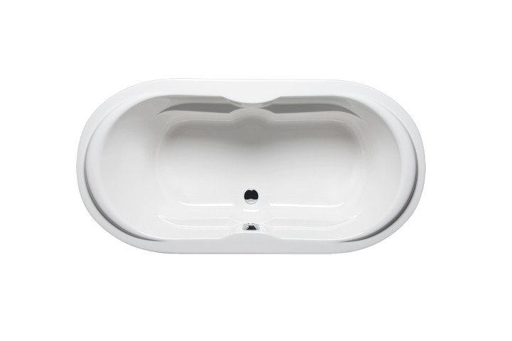 AMERICH UD6634L UNDINE 66 INCH OVAL LUXURY SERIES BATHTUB WITH INTEGRAL ARM RESTS AND MOLDED IN NECK RESTS