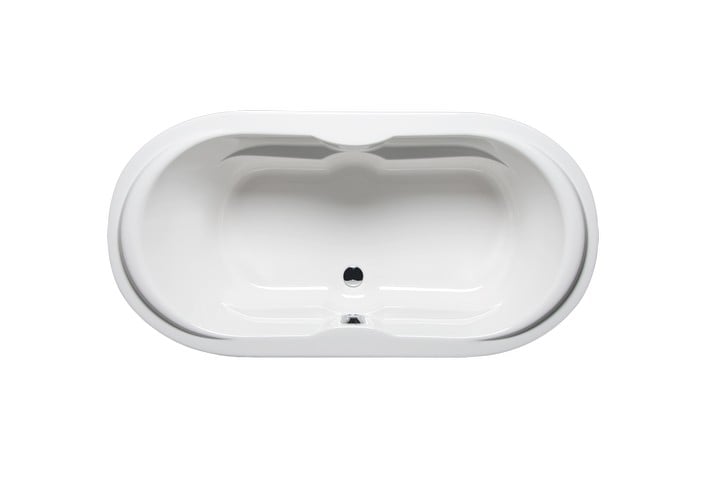 AMERICH UD6634PA5 UNDINE 66 INCH OVAL PLATINUM SERIES AND AIRBATH V COMBO BATHTUB WITH INTEGRAL ARM RESTS AND MOLDED IN NECK RESTS