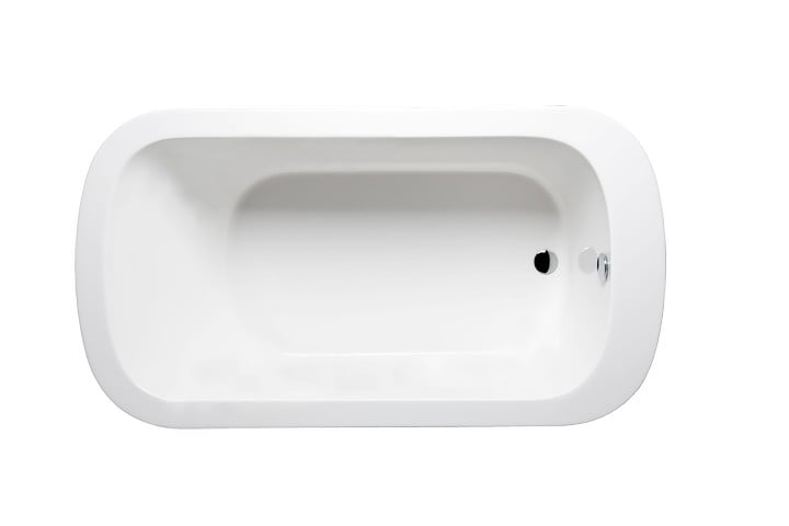 AMERICH ZI6032L ZIVA 60 INCH X 32 INCH RECTANGULAR LUXURY SERIES BATHTUB WITH A WIDEN DECK FOR FAUCET MOUNT CAPABILITIES