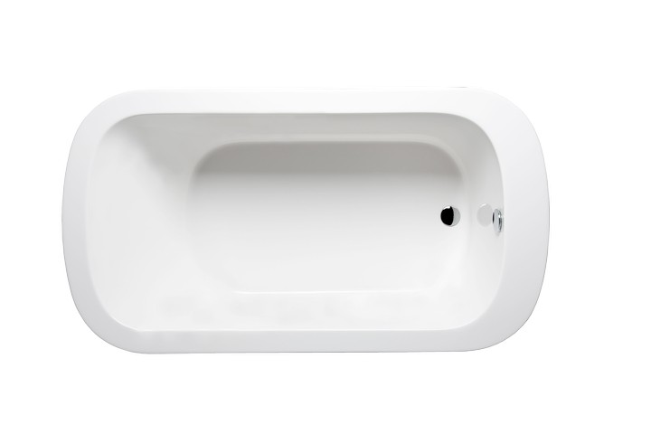 AMERICH ZI6032T ZIVA 60 INCH X 32 INCH RECTANGULAR SOAKER BATHTUB WITH A WIDEN DECK FOR FAUCET MOUNT CAPABILITIES