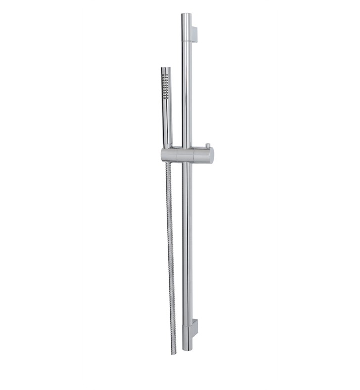 AQUABRASS ABSC12695 31 1/2 INCH SINGLE-FUNCTION COMPLETE ROUND SHOWER RAIL