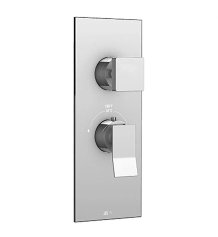 AQUABRASS ABSTS3176 CHICANE 4 1/4 INCH SQUARE TRIM SET FOR ABSV12001 THERMOSTATIC VALVE