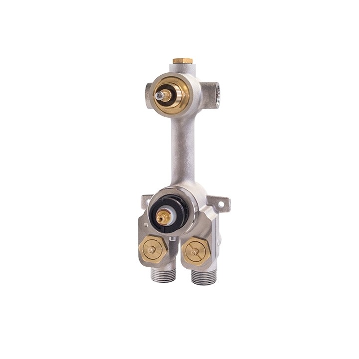 AQUABRASS ABSVT12123 TURBO THERMOSTATIC VALVE WITH TWO OR THREE WAY DIVERTER