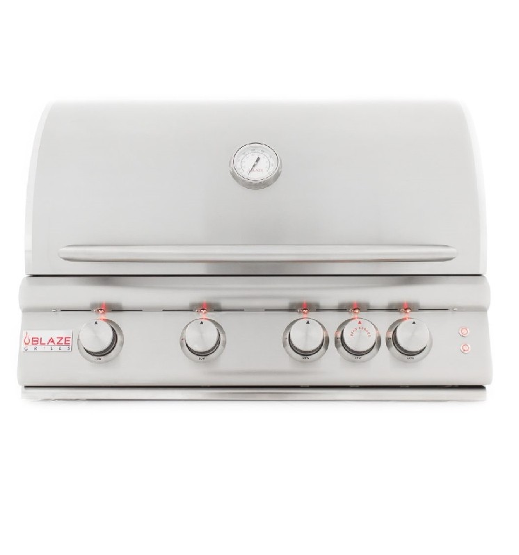 BLAZE BLZ-4LTE2-LP/NG 32 1/2 INCH 4-BURNER NATURAL OR LIQUID PROPANE GAS LTE GRILL WITH REAR INFRARED BURNER AND BUILT-IN LIGHTING SYSTEM