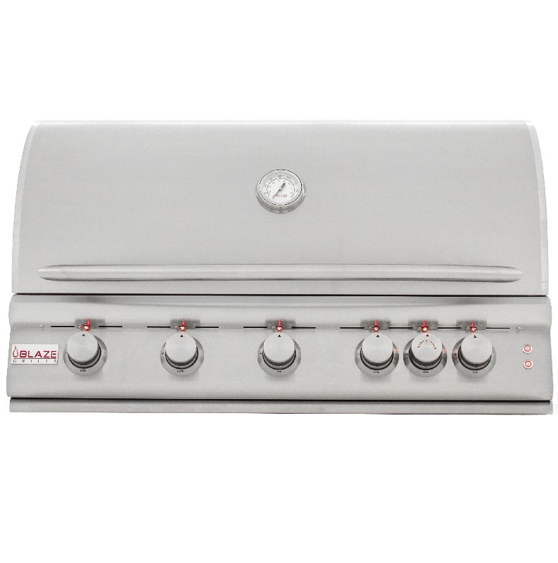 BLAZE BLZ-5LTE2-LP/NG 39 1/2 INCH 5-BURNER NATURAL OR LIQUID PROPANE GAS LTE GRILL WITH REAR INFRARED BURNER AND BUILT-IN LIGHTING SYSTEM