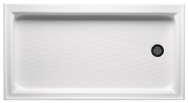 AMERICH A6032ER STANDARD SERIES 60 INCH X 32 INCH SINGLE THRESHOLD RIGHT END DRAIN SHOWER BASE