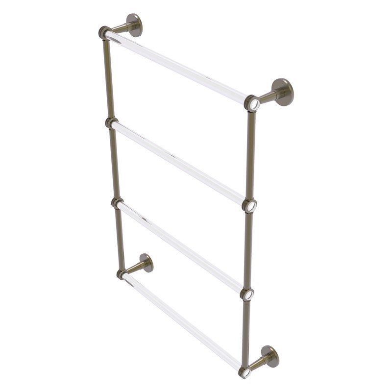 ALLIED BRASS CV-28D-24 CLEARVIEW 26 5/8 INCH LADDER TOWEL BAR WITH DOTTED ACCENTS