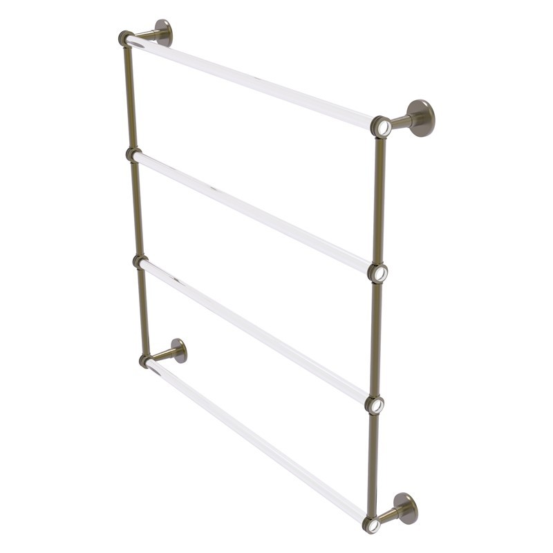 ALLIED BRASS CV-28D-36 CLEARVIEW 38 5/8 INCH LADDER TOWEL BAR WITH DOTTED ACCENTS