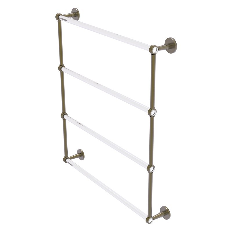 ALLIED BRASS CV-28G-30 CLEARVIEW 32 5/8 INCH LADDER TOWEL BAR WITH GROOVED ACCENTS