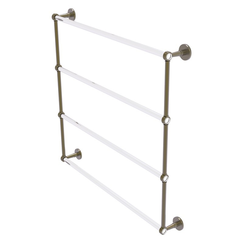 ALLIED BRASS CV-28G-36 CLEARVIEW 38 5/8 INCH LADDER TOWEL BAR WITH GROOVED ACCENTS