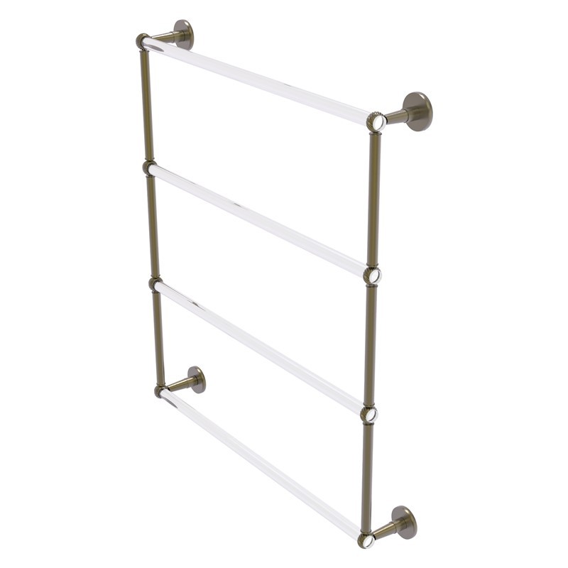 ALLIED BRASS CV-28T-30 CLEARVIEW 32 5/8 INCH LADDER TOWEL BAR WITH TWISTED ACCENTS