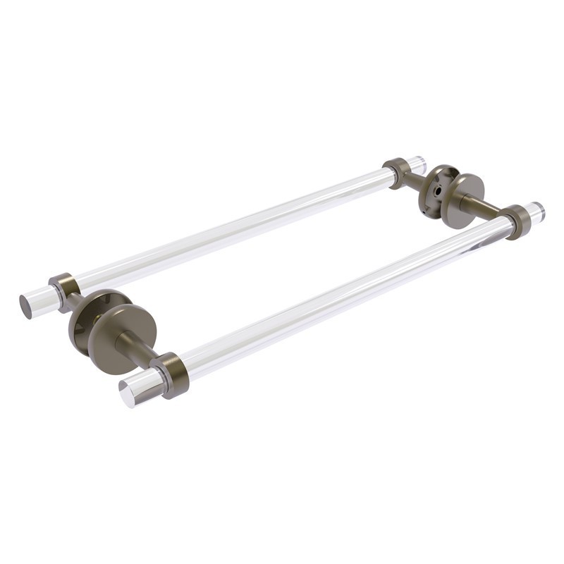 ALLIED BRASS CV-41-BB-18 CLEARVIEW 22 INCH BACK TO BACK SHOWER DOOR TOWEL BAR