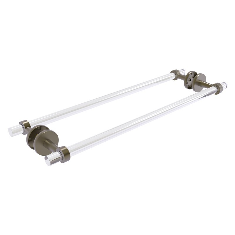 ALLIED BRASS CV-41-BB-24 CLEARVIEW 28 INCH BACK TO BACK SHOWER DOOR TOWEL BAR