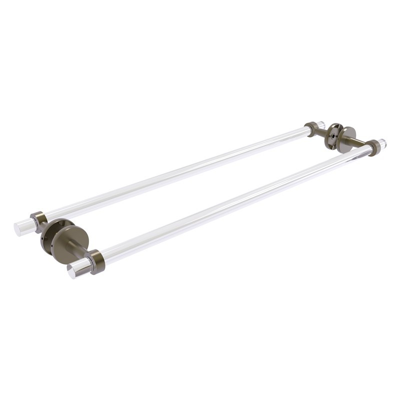 ALLIED BRASS CV-41-BB-30 CLEARVIEW 34 INCH BACK TO BACK SHOWER DOOR TOWEL BAR