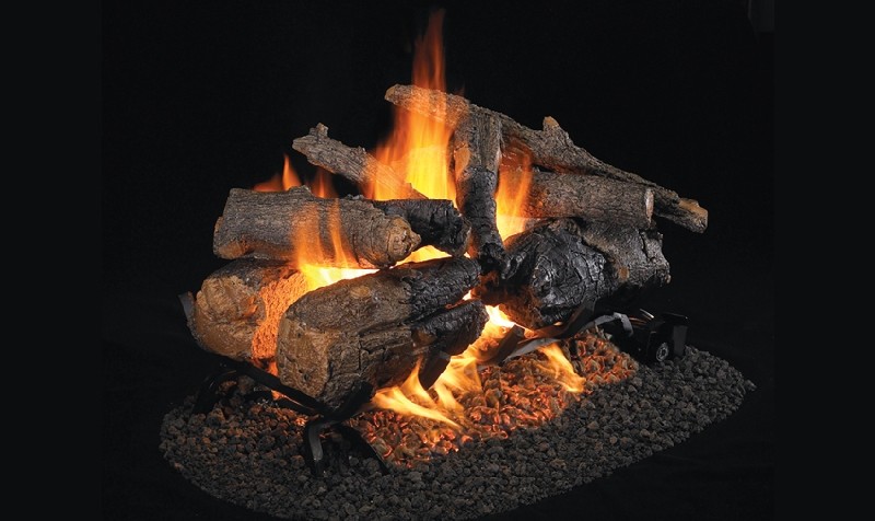 REAL FYRE CHAO-2 VENTED SEE-THRU SETS SERIES CHARRED AMERICAN OAK LOGS