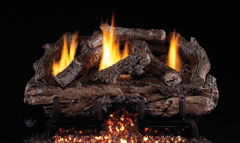 REAL FYRE CHAS VENT-FREE G10 SERIES CHARRED AGED SPLIT OAK GAS LOGS