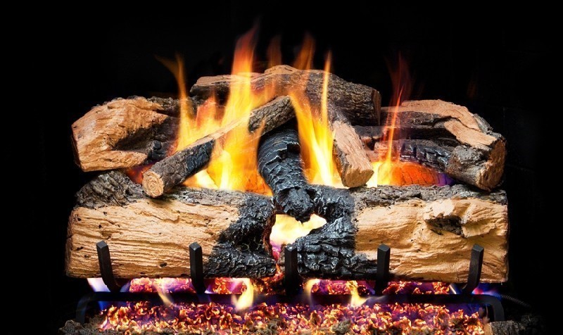 REAL FYRE ENO VENTED CHARRED SERIES EVERGREEN OAK GAS LOGS