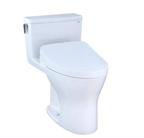 TOTO MW8563046CUMG#01 ULTRAMAX 1G WASHLET+ ONE-PIECE ELONGATED DUAL-FLUSH 1.0 AND 0.8 GPF DYNAMAX TORNADO FLUSH TOILET WITH S500E BIDET SEAT IN COTTON WHITE