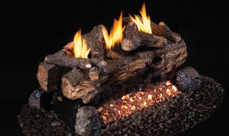 REAL FYRE ECV-2 VENT-FREE G18 SERIES EVENING FYRE CHARRED SEE-THRU GAS LOGS