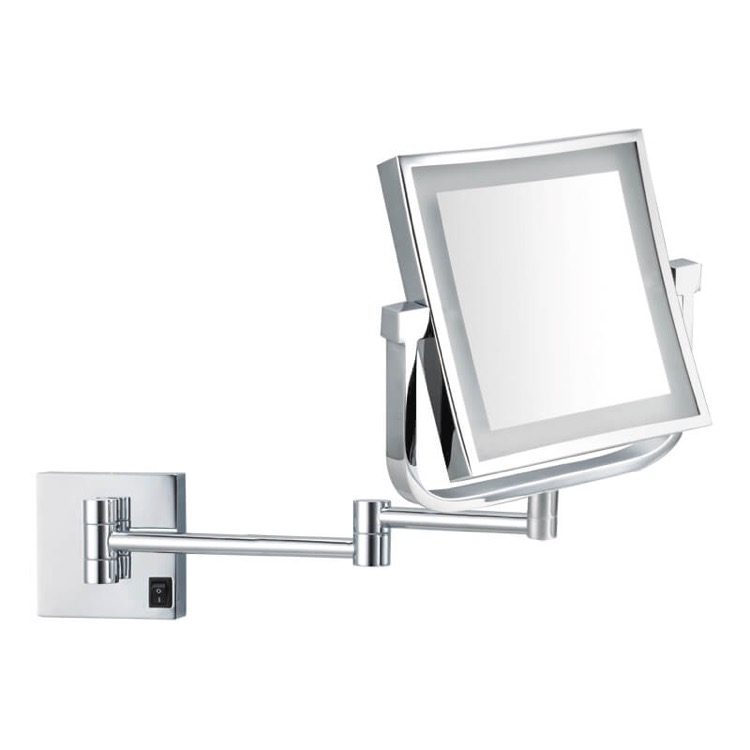 NAMEEKS AR7730-5X 8 INCH SQUARE LED 5X MAGNIFYING MIRROR