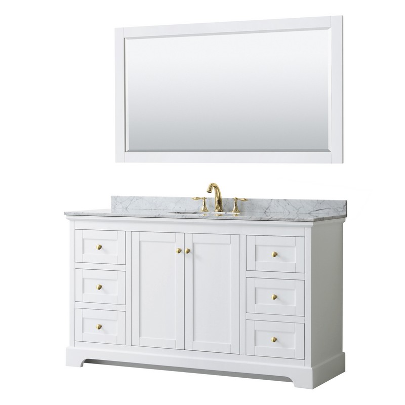 60 Inch Single Bathroom Vanity, 60 Vanity Mirror White